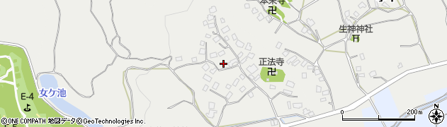 千葉県大網白里市萱野周辺の地図
