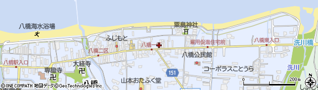 鳥取県東伯郡琴浦町八橋278周辺の地図