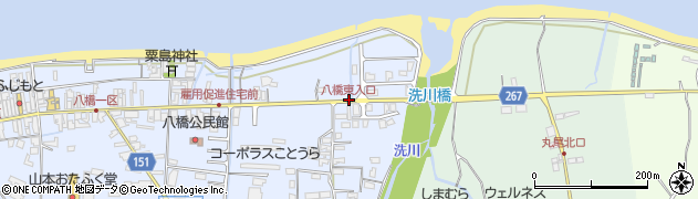 八橋東入口周辺の地図