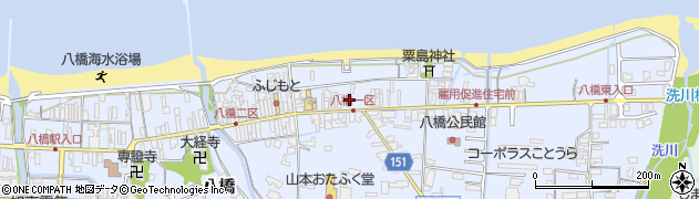 鳥取県東伯郡琴浦町八橋284周辺の地図