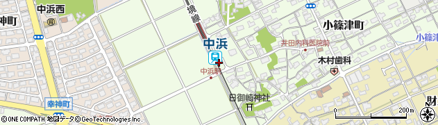中浜駅周辺の地図