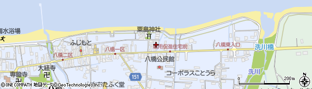 鳥取県東伯郡琴浦町八橋261周辺の地図