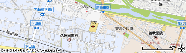 西友飯田鼎店周辺の地図