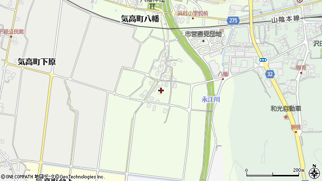 〒689-0351 鳥取県鳥取市気高町八幡の地図