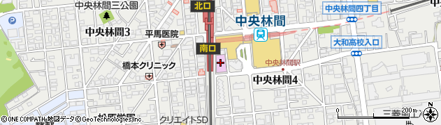 神奈川県大和市中央林間4丁目3周辺の地図