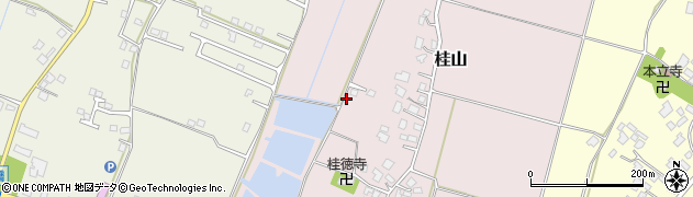 千葉県大網白里市桂山周辺の地図