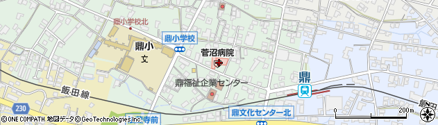 菅沼病院周辺の地図