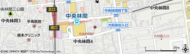 神奈川県大和市中央林間4丁目18周辺の地図