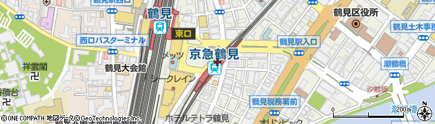 京急鶴見駅周辺の地図
