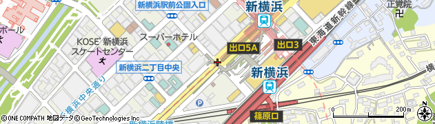 新横浜駅前周辺の地図