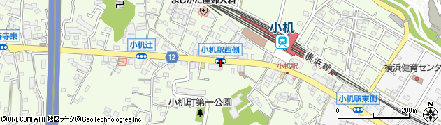 小机駅西側周辺の地図