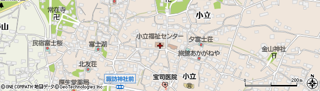 富士河口湖町役場　富士河口湖町小立地区公民館周辺の地図