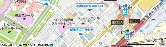 神奈川県横浜市港北区新横浜2丁目周辺の地図