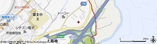 山梨県富士吉田市上暮地117周辺の地図