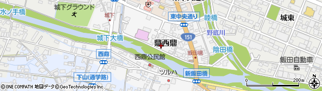 長野県飯田市鼎西鼎周辺の地図