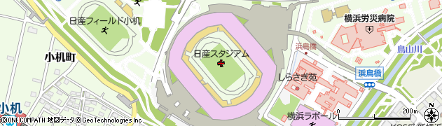日産スタジアム（横浜国際総合競技場）周辺の地図