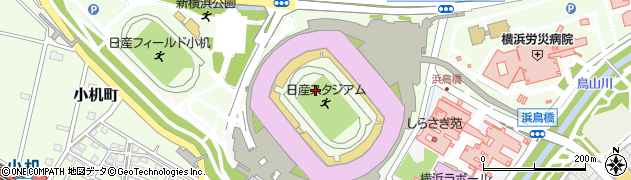 日産スタジアム周辺の地図