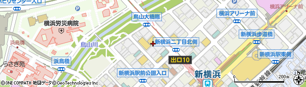 神奈川県横浜市港北区新横浜2丁目15周辺の地図