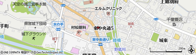 長野県飯田市東中央通5丁目周辺の地図