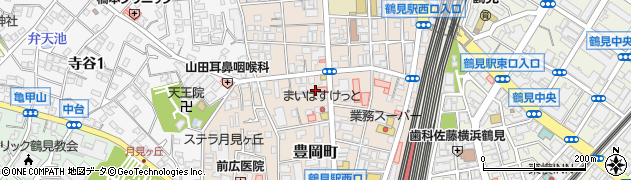 神奈川県横浜市鶴見区豊岡町周辺の地図