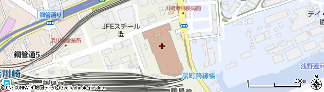 川崎港郵便局　荷物集荷周辺の地図