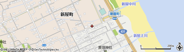 鳥取県境港市新屋町113-3周辺の地図