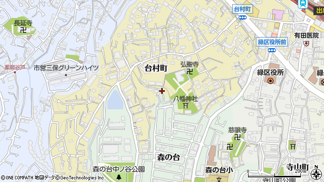 〒226-0014 神奈川県横浜市緑区台村町の地図