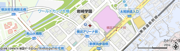 神奈川県横浜市港北区新横浜3丁目16-8周辺の地図