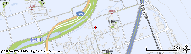 滋賀県長浜市木之本町黒田周辺の地図