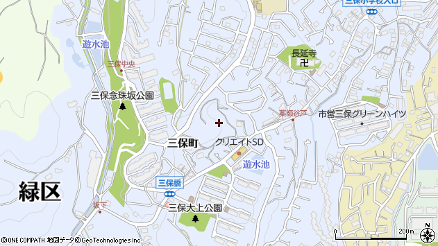 〒226-0015 神奈川県横浜市緑区三保町の地図