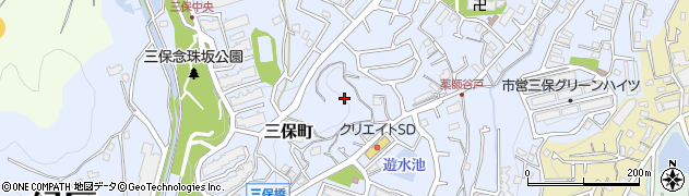神奈川県横浜市緑区三保町周辺の地図