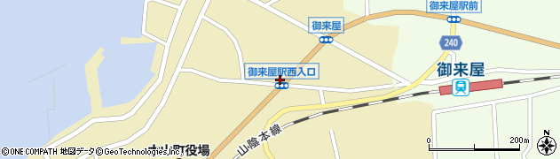 駅西入口周辺の地図