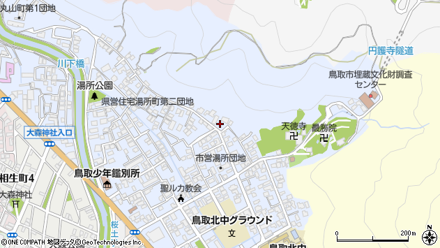 〒680-0007 鳥取県鳥取市湯所町の地図
