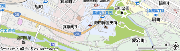 飯田大橋周辺の地図