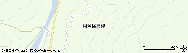 兵庫県香美町（美方郡）村岡区高津周辺の地図