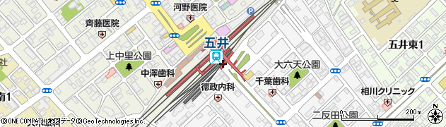五井駅東口周辺の地図
