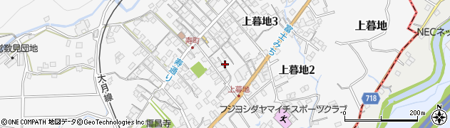山梨県富士吉田市上暮地3丁目周辺の地図