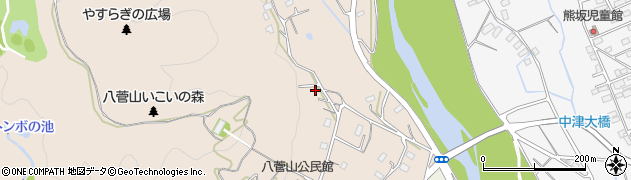 神奈川県愛甲郡愛川町八菅山周辺の地図