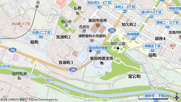 〒395-0053 長野県飯田市大久保町の地図