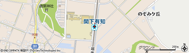 岐阜県関市周辺の地図