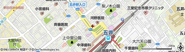 千葉県市原市五井中央西周辺の地図