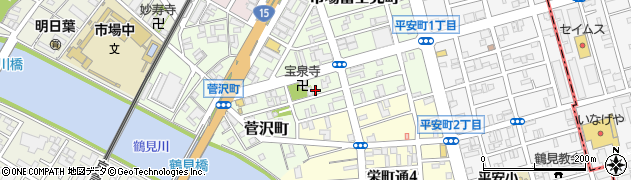 神奈川県横浜市鶴見区菅沢町周辺の地図
