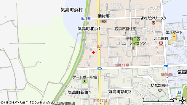 〒689-0334 鳥取県鳥取市気高町北浜の地図