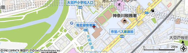 神奈川県　警察署港北警察署周辺の地図