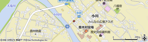 小川渡周辺の地図