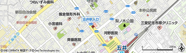 五井駅入口周辺の地図