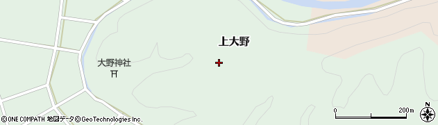 岐阜県関市上大野周辺の地図