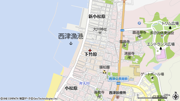 〒917-0007 福井県小浜市下竹原の地図