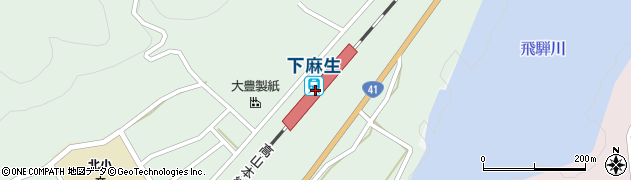 下麻生駅周辺の地図