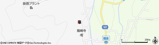 岐阜県岐阜市奥周辺の地図